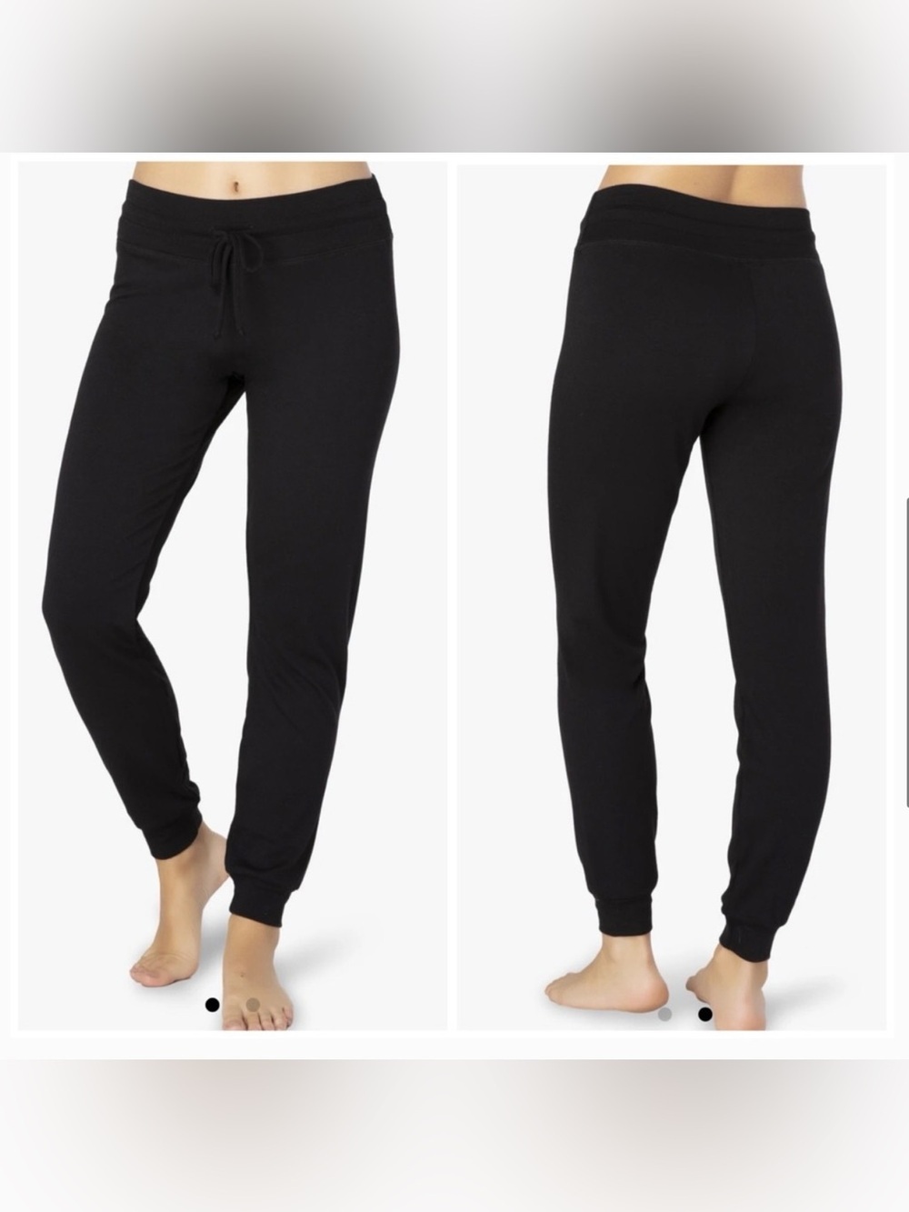 Beyond Yoga Black Knit Drawstring Pants